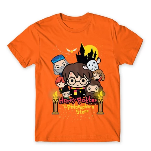 Narancs Harry Potter gyerek rövid ujjú póló - Philosopher's Stone Chili Poster