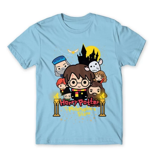 Világoskék Harry Potter gyerek rövid ujjú póló - Philosopher's Stone Chili Poster