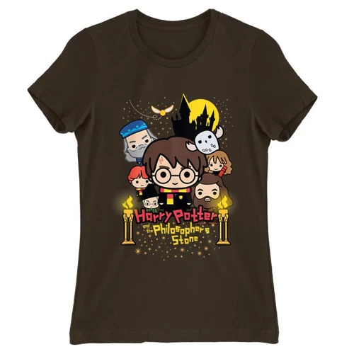Barna Harry Potter női rövid ujjú póló - Philosopher's Stone Chili Poster