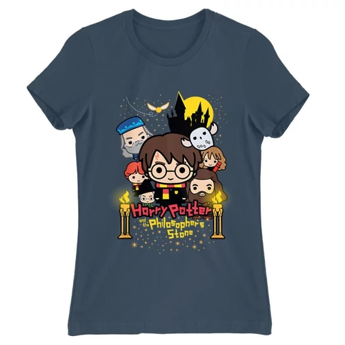 Denim Harry Potter női rövid ujjú póló - Philosopher's Stone Chili Poster