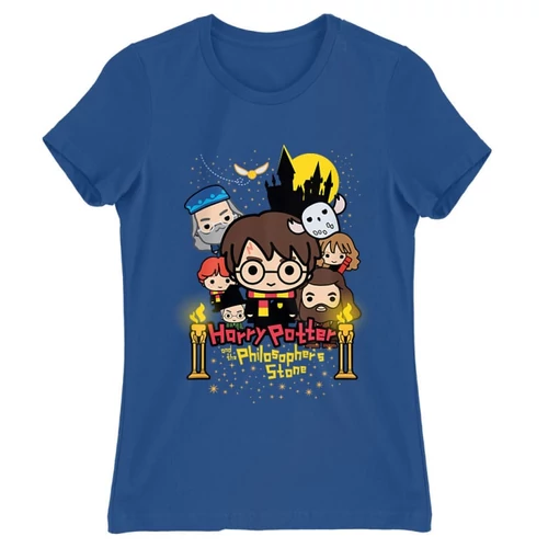 Királykék Harry Potter női rövid ujjú póló - Philosopher's Stone Chili Poster
