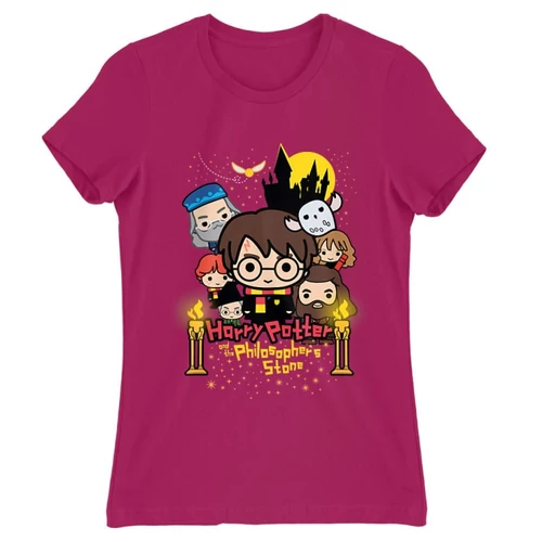 Pink Harry Potter női rövid ujjú póló - Philosopher's Stone Chili Poster