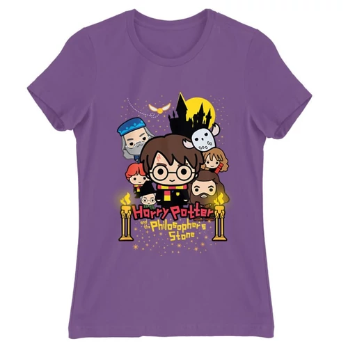 Világoslila Harry Potter női rövid ujjú póló - Philosopher's Stone Chili Poster