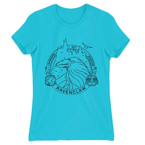 Atollkék Harry Potter női rövid ujjú póló - Ravenclaw Lineart