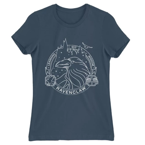 Denim Harry Potter női rövid ujjú póló - Ravenclaw Lineart