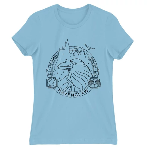 Világoskék Harry Potter női rövid ujjú póló - Ravenclaw Lineart