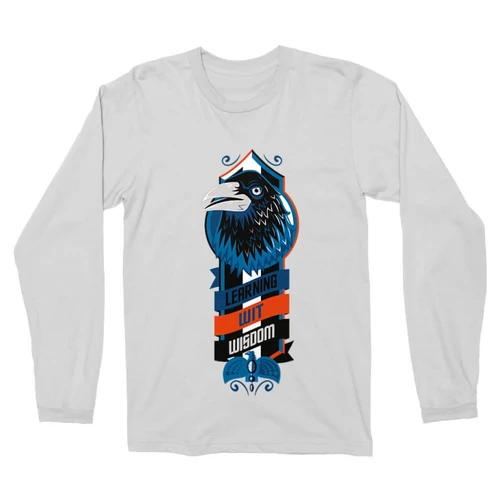 Fehér Harry Potter férfi hosszú ujjú póló - Ravenclaw values