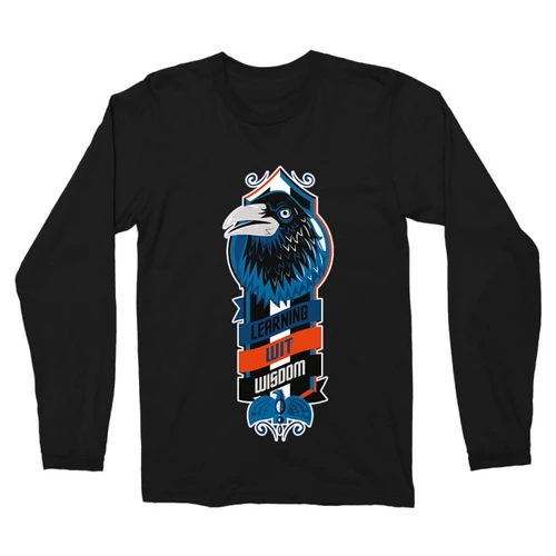 Fekete Harry Potter férfi hosszú ujjú póló - Ravenclaw values