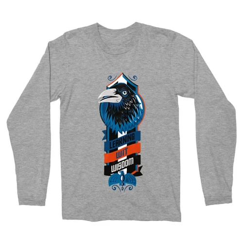 Sportszürke Harry Potter férfi hosszú ujjú póló - Ravenclaw values