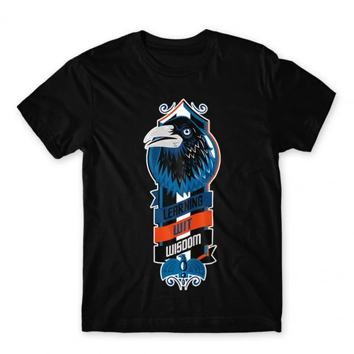Fekete Harry Potter férfi rövid ujjú póló - Ravenclaw values