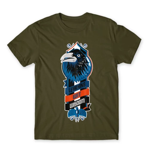 Khaki Harry Potter férfi rövid ujjú póló - Ravenclaw values