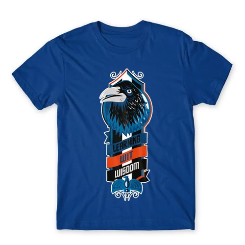 Királykék Harry Potter férfi rövid ujjú póló - Ravenclaw values