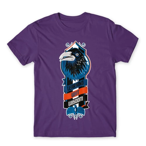 Sötétlila Harry Potter férfi rövid ujjú póló - Ravenclaw values