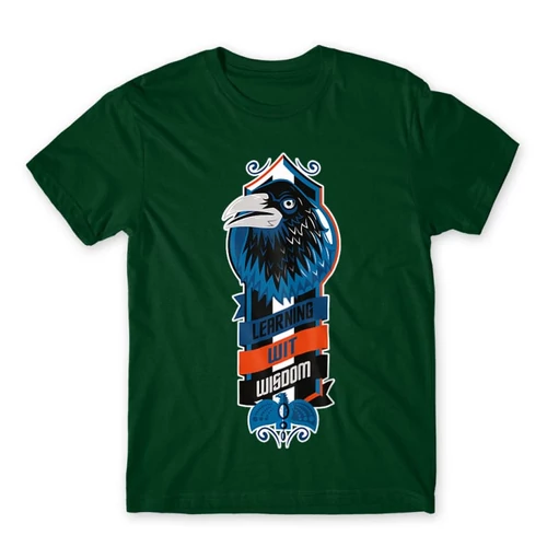Sötétzöld Harry Potter férfi rövid ujjú póló - Ravenclaw values
