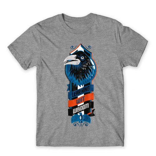 Sportszürke Harry Potter férfi rövid ujjú póló - Ravenclaw values