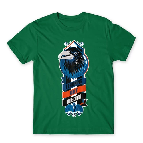 Zöld Harry Potter férfi rövid ujjú póló - Ravenclaw values