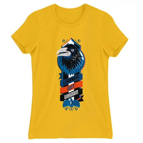 Sárga Harry Potter női rövid ujjú póló - Ravenclaw values