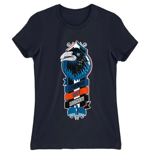 Sötétkék Harry Potter női rövid ujjú póló - Ravenclaw values