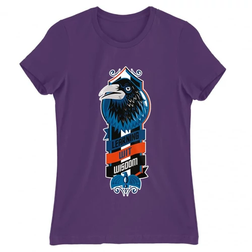 Sötétlila Harry Potter női rövid ujjú póló - Ravenclaw values