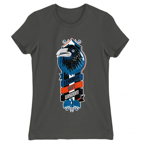 Sötétszürke Harry Potter női rövid ujjú póló - Ravenclaw values