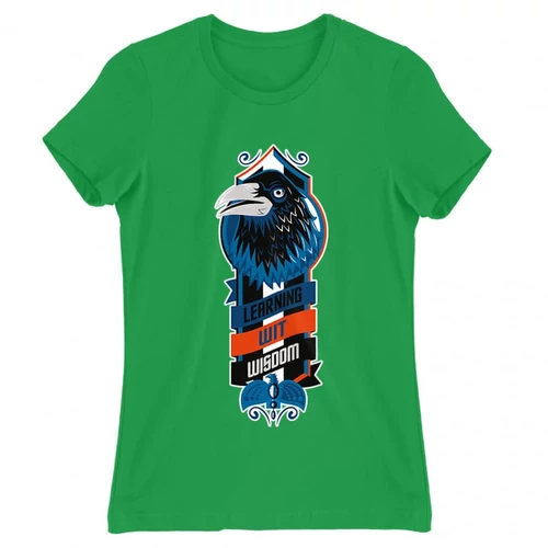 Zöld Harry Potter női rövid ujjú póló - Ravenclaw values