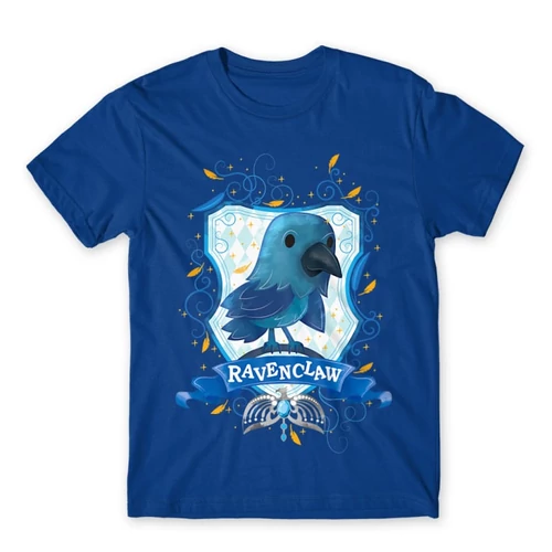 Királykék Harry Potter férfi rövid ujjú póló - Ravenclaw Watercolor
