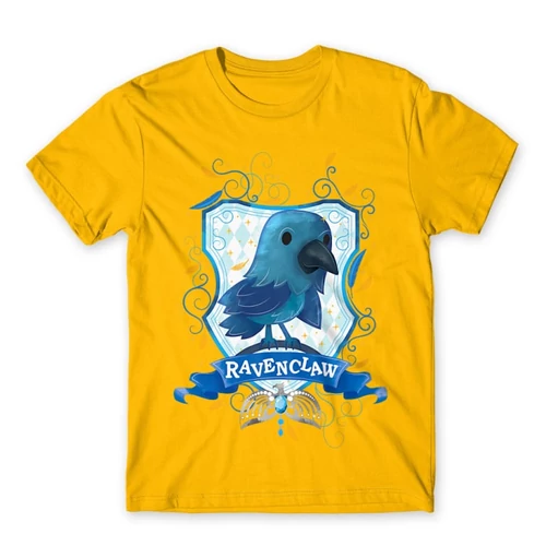 Sárga Harry Potter férfi rövid ujjú póló - Ravenclaw Watercolor