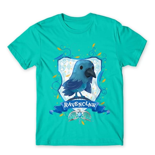 Türkiz Harry Potter férfi rövid ujjú póló - Ravenclaw Watercolor