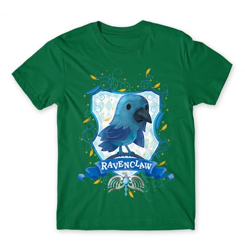Zöld Harry Potter férfi rövid ujjú póló - Ravenclaw Watercolor