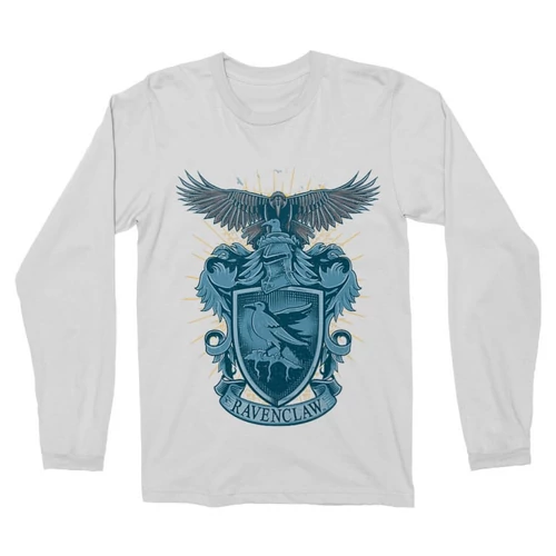 Fehér Harry Potter férfi hosszú ujjú póló - Ravenclaw