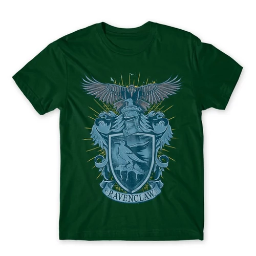 Sötétzöld Harry Potter férfi rövid ujjú póló - Ravenclaw