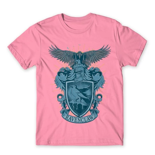 Világos rózsaszín Harry Potter férfi rövid ujjú póló - Ravenclaw