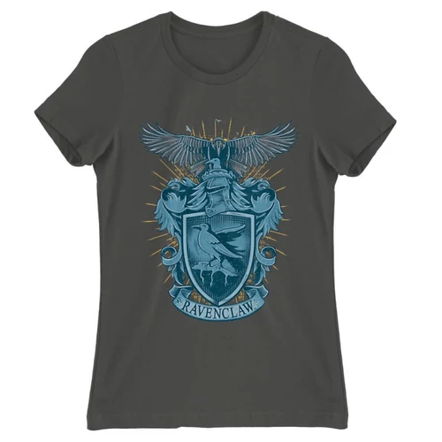 Sötétszürke Harry Potter női rövid ujjú póló - Ravenclaw