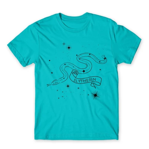 Atollkék Harry Potter férfi rövid ujjú póló - Slytherin Constellation