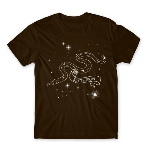 Barna Harry Potter férfi rövid ujjú póló - Slytherin Constellation