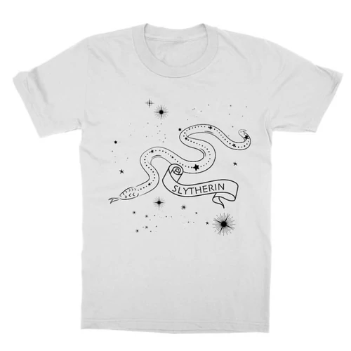 Fehér Harry Potter gyerek rövid ujjú póló - Slytherin Constellation
