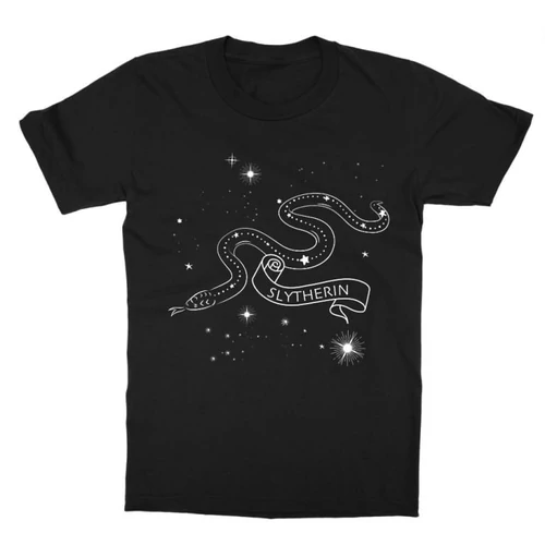Fekete Harry Potter gyerek rövid ujjú póló - Slytherin Constellation