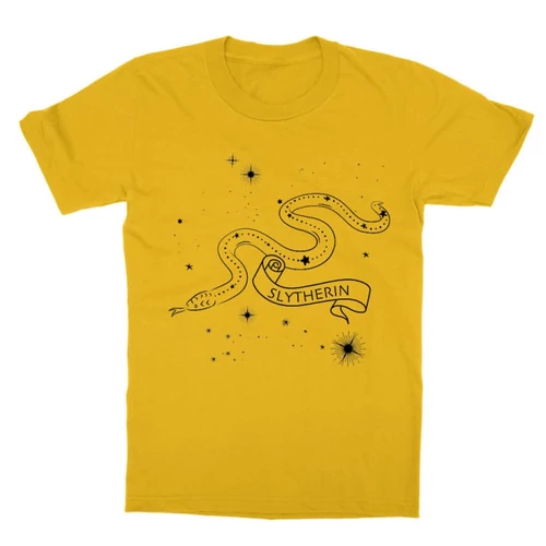 Sárga Harry Potter gyerek rövid ujjú póló - Slytherin Constellation