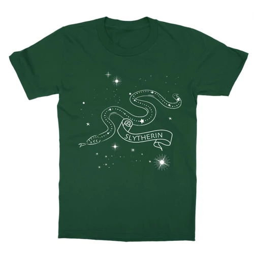 Sötétzöld Harry Potter gyerek rövid ujjú póló - Slytherin Constellation