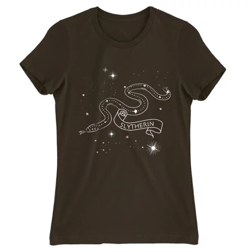 Barna Harry Potter női rövid ujjú póló - Slytherin Constellation