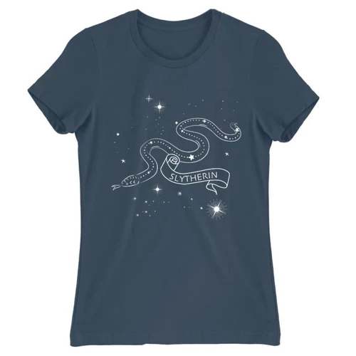Denim Harry Potter női rövid ujjú póló - Slytherin Constellation