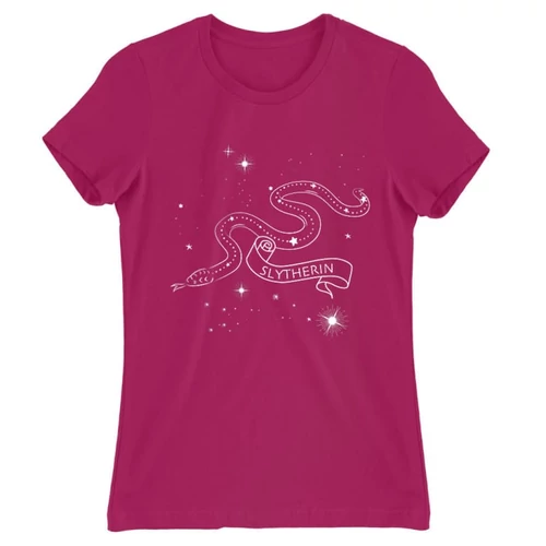 Pink Harry Potter női rövid ujjú póló - Slytherin Constellation