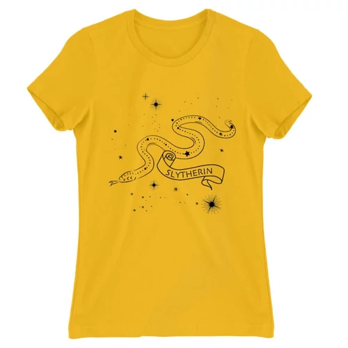 Sárga Harry Potter női rövid ujjú póló - Slytherin Constellation