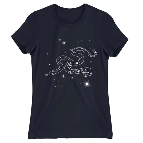 Sötétkék Harry Potter női rövid ujjú póló - Slytherin Constellation