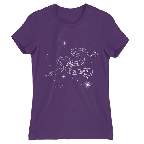 Sötétlila Harry Potter női rövid ujjú póló - Slytherin Constellation