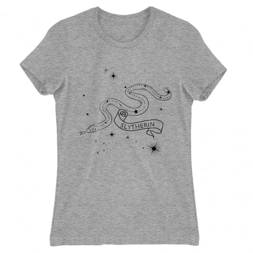 Sportszürke Harry Potter női rövid ujjú póló - Slytherin Constellation