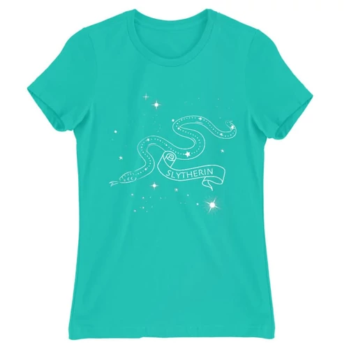 Türkiz Harry Potter női rövid ujjú póló - Slytherin Constellation