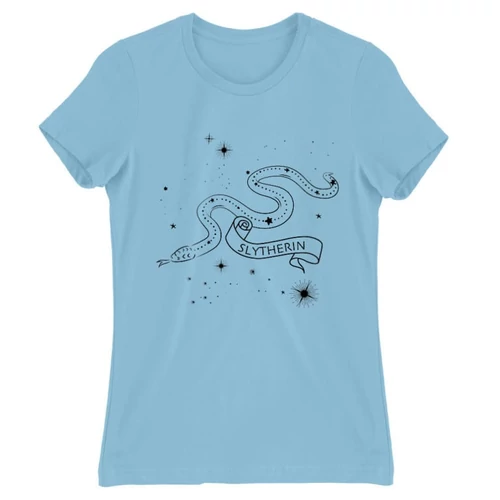Világoskék Harry Potter női rövid ujjú póló - Slytherin Constellation