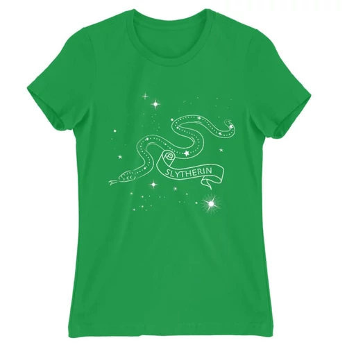 Zöld Harry Potter női rövid ujjú póló - Slytherin Constellation