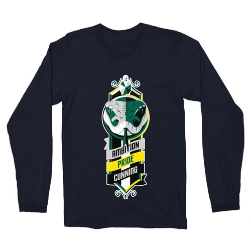 Sötétkék Harry Potter férfi hosszú ujjú póló - Slytherin Values